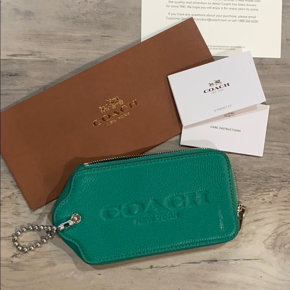 Coach Emerald Green Zippered Mini